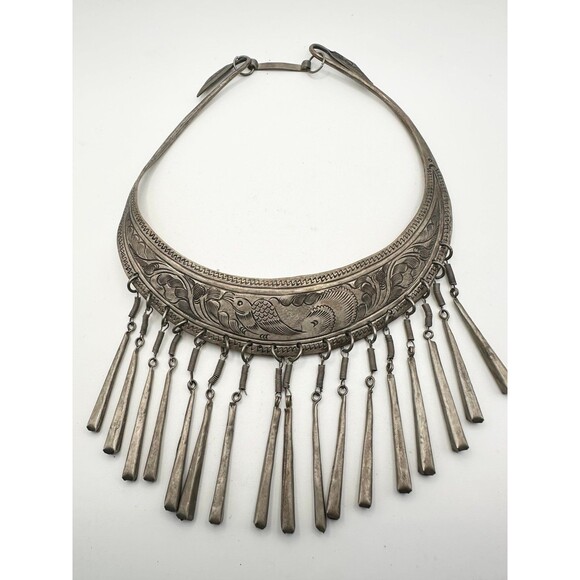 Thailand Hill tribe collar bib choker necklace - Picture 1 of 7